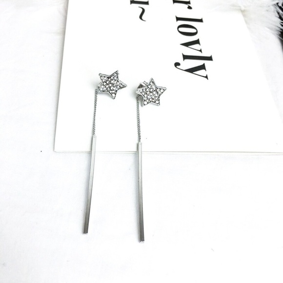Any 2/$20! Silver Crystal Pave Stars w/Bar Jackets - Picture 3 of 7